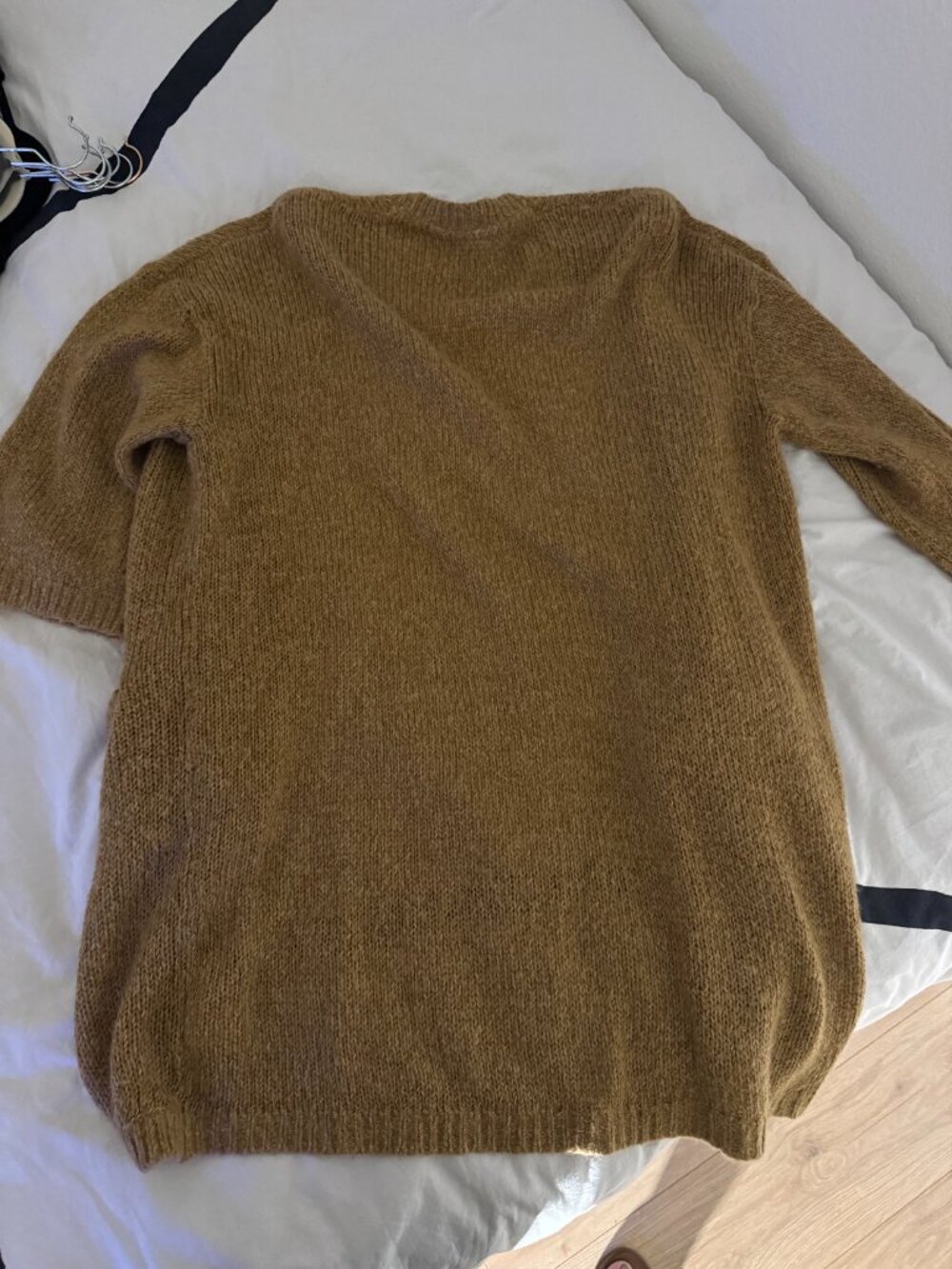 H&M Tan Chunky Knit Open Front Cardigan Sz M - Picture 4 of 4